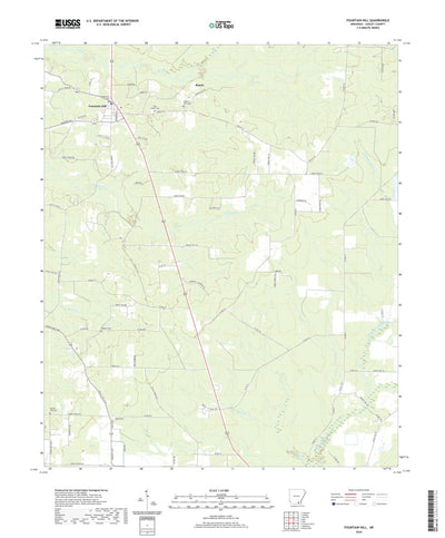 United States Geological Survey Fountain Hill, AR (2020, 24000-Scale) digital map