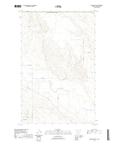 United States Geological Survey Four Buttes NE, MT (2020, 24000-Scale) digital map