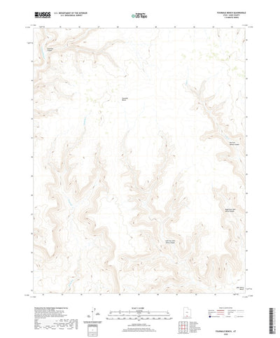 United States Geological Survey Fourmile Bench, UT (2020, 24000-Scale) digital map