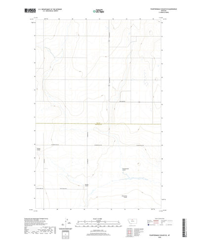United States Geological Survey Fourteenmile Coulee SE, MT (2020, 24000-Scale) digital map