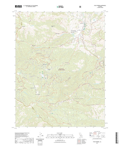 United States Geological Survey Fouts Springs, CA (2021, 24000-Scale) digital map