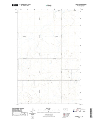 United States Geological Survey Fowler Coulee SE, MT (2020, 24000-Scale) digital map
