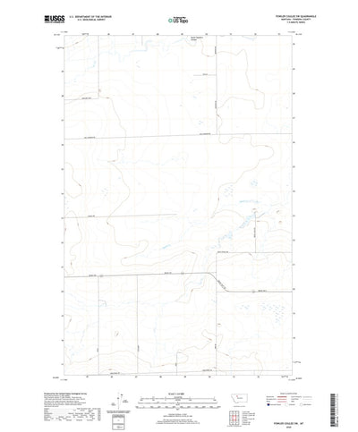 United States Geological Survey Fowler Coulee SW, MT (2020, 24000-Scale) digital map