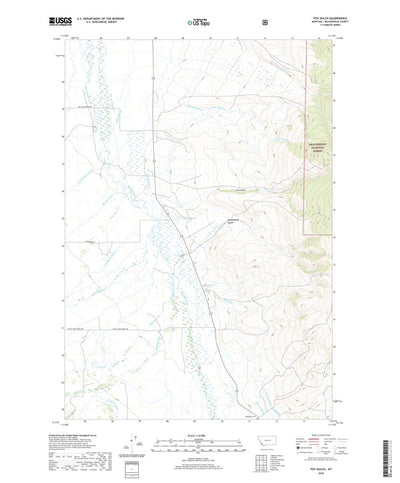 United States Geological Survey Fox Gulch, MT (2020, 24000-Scale) digital map
