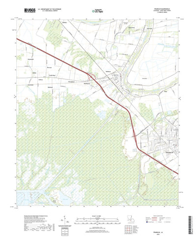 United States Geological Survey Franklin, LA (2020, 24000-Scale) digital map