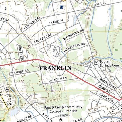 United States Geological Survey Franklin, VA (2022, 24000-Scale) digital map