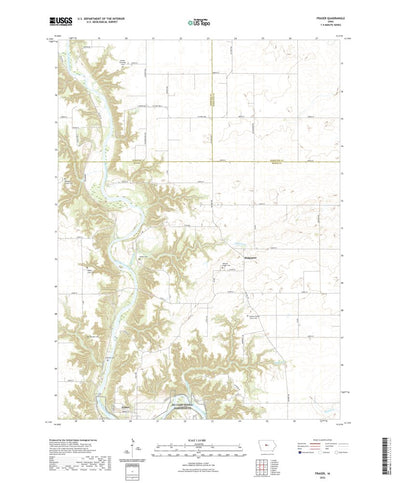 United States Geological Survey Fraser, IA (2022, 24000-Scale) digital map