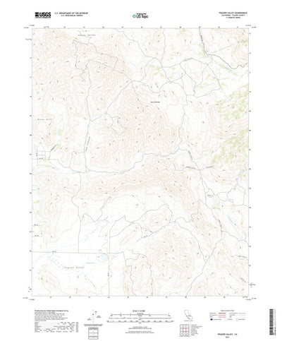 United States Geological Survey Frazier Valley, CA (2021, 24000-Scale) digital map