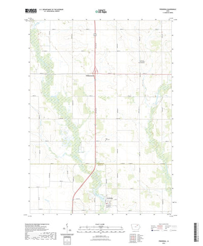 United States Geological Survey Frederika, IA (2022, 24000-Scale) digital map