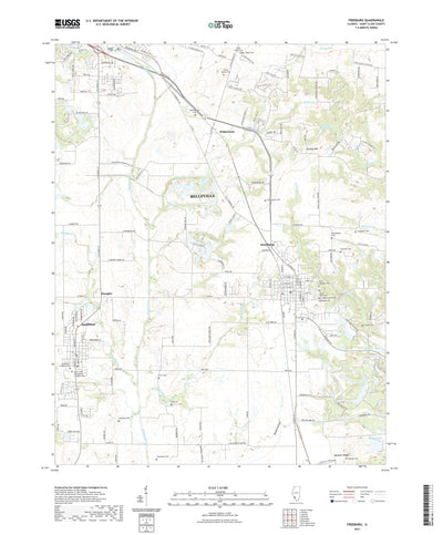 United States Geological Survey Freeburg, IL (2021, 24000-Scale) digital map