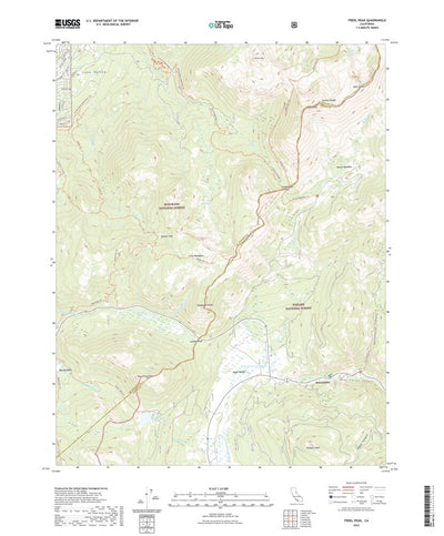 United States Geological Survey Freel Peak, CA (2022, 24000-Scale) digital map
