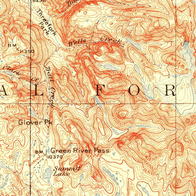 United States Geological Survey Fremont Peak, WY (1909, 125000-Scale) digital map