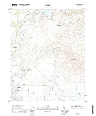 United States Geological Survey Friant, CA (2021, 24000-Scale) digital map