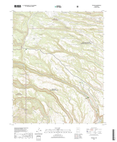 United States Geological Survey Frijoles, NM (2020, 24000-Scale) digital map