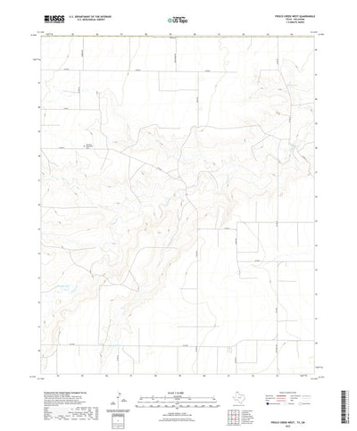 United States Geological Survey Frisco Creek West, TX (2022, 24000-Scale) digital map