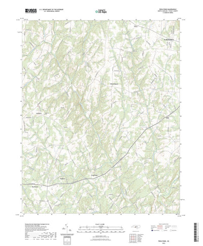 United States Geological Survey Frog Pond, NC (2022, 24000-Scale) digital map