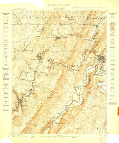United States Geological Survey Frostburg, MD-WV-PA (1898, 62500-Scale) digital map