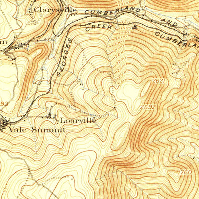 United States Geological Survey Frostburg, MD-WV-PA (1898, 62500-Scale) digital map
