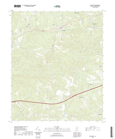 United States Geological Survey Fruithurst, AL (2020, 24000-Scale) digital map