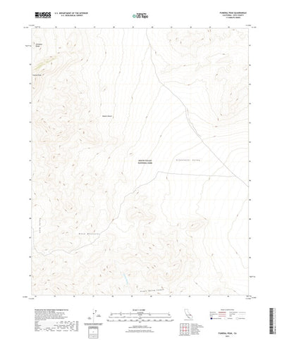 United States Geological Survey Funeral Peak, CA (2021, 24000-Scale) digital map