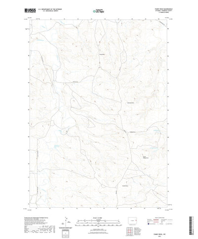 United States Geological Survey Funny Rock, WY (2021, 24000-Scale) digital map