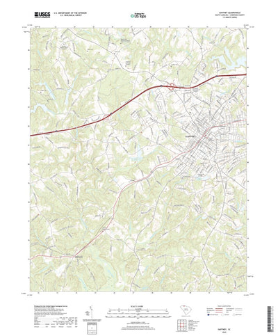 United States Geological Survey Gaffney, SC (2020, 24000-Scale) digital map