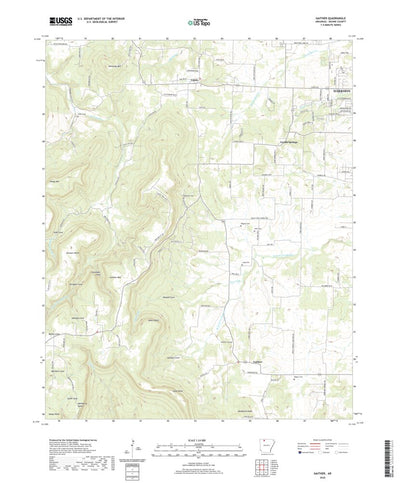 United States Geological Survey Gaither, AR (2020, 24000-Scale) digital map
