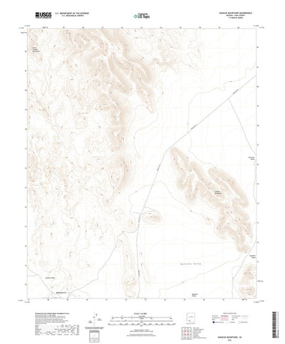 United States Geological Survey Gakolik Mountains, AZ (2021, 24000-Scale) digital map