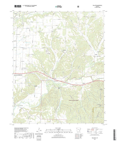 United States Geological Survey Gallatin, AR (2020, 24000-Scale) digital map