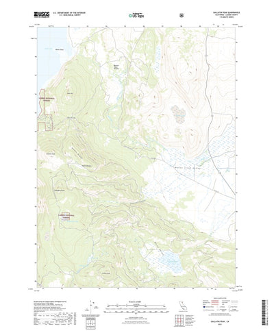 United States Geological Survey Gallatin Peak, CA (2021, 24000-Scale) digital map