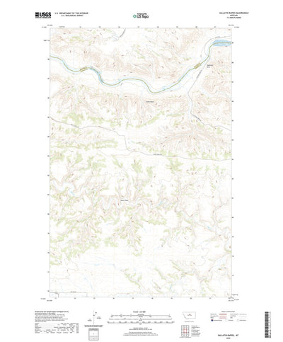 United States Geological Survey Gallatin Rapids, MT (2020, 24000-Scale) digital map