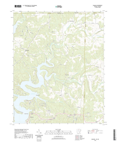 United States Geological Survey Gamaliel, AR (2020, 24000-Scale) digital map