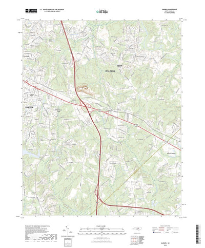 United States Geological Survey Garner, NC (2022, 24000-Scale) digital map