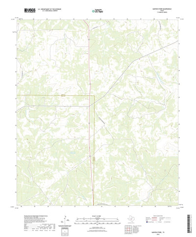 United States Geological Survey Garven Store, TX (2022, 24000-Scale) digital map