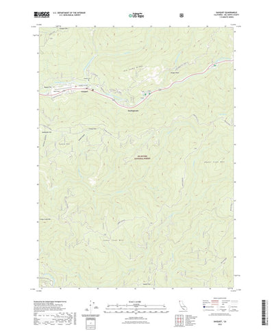 United States Geological Survey Gasquet, CA (2022, 24000-Scale) digital map