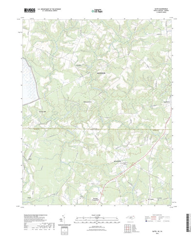 United States Geological Survey Gates, NC (2022, 24000-Scale) digital map