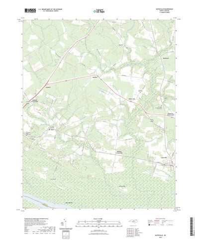 United States Geological Survey Gatesville, NC (2022, 24000-Scale) digital map