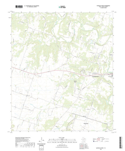 United States Geological Survey Gatesville West, TX (2022, 24000-Scale) digital map