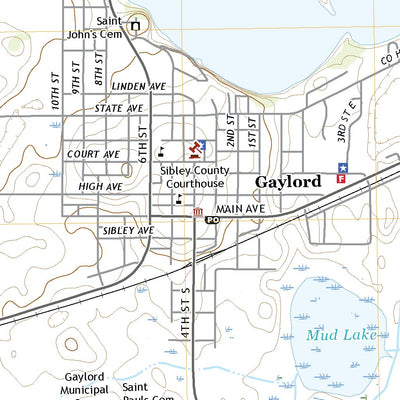 United States Geological Survey Gaylord, MN (2022, 24000-Scale) digital map