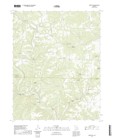 United States Geological Survey Gentryville, MO (2021, 24000-Scale) digital map