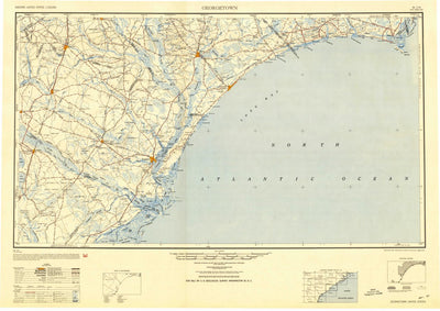 United States Geological Survey Georgetown, SC-NC (1949, 250000-Scale) digital map