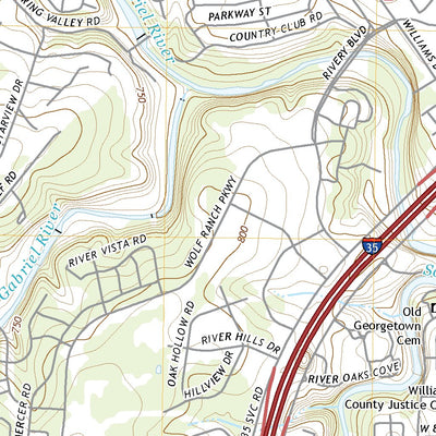 United States Geological Survey Georgetown, TX (2022, 24000-Scale) digital map