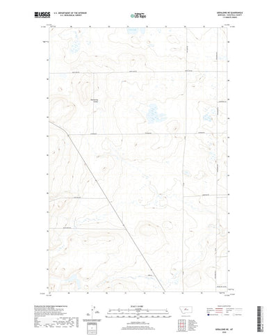United States Geological Survey Geraldine NE, MT (2020, 24000-Scale) digital map