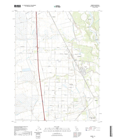 United States Geological Survey Gerber, CA (2022, 24000-Scale) digital map