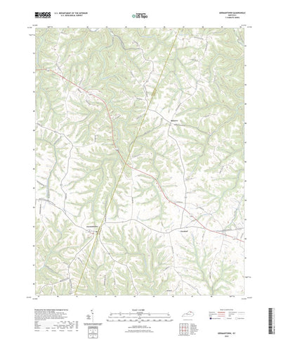 United States Geological Survey Germantown, KY (2022, 24000-Scale) digital map