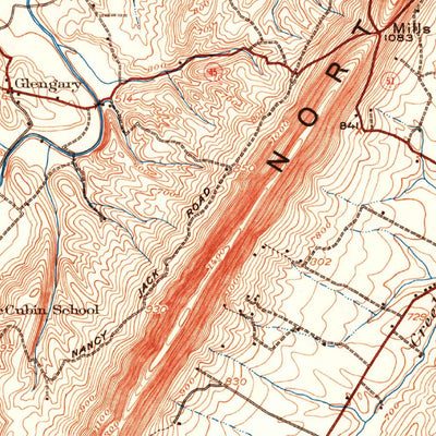 United States Geological Survey Gerrards Town, WV-VA (1937, 62500-Scale) digital map