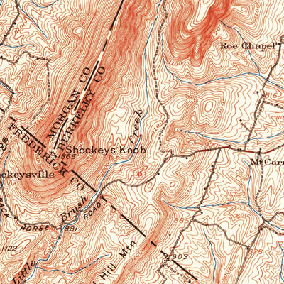 United States Geological Survey Gerrards Town, WV-VA (1937, 62500-Scale) digital map