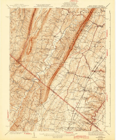 United States Geological Survey Gerrards Town, WV-VA (1943, 62500-Scale) digital map