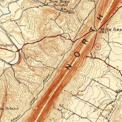United States Geological Survey Gerrards Town, WV-VA (1943, 62500-Scale) digital map