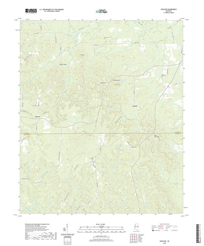 United States Geological Survey Gholson, MS (2020, 24000-Scale) digital map